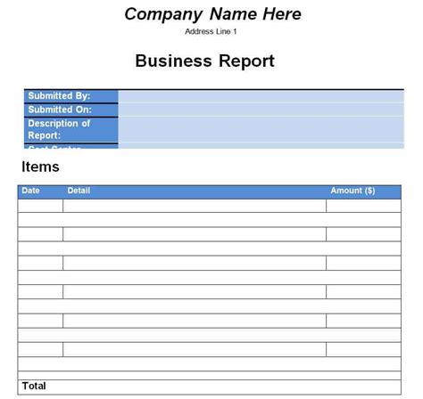 Business Report Templates Word Free Archives Free Report Templates