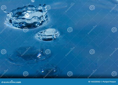 Water Droplets Blue Water Drops Splashes Stock Photo Image Of Cool