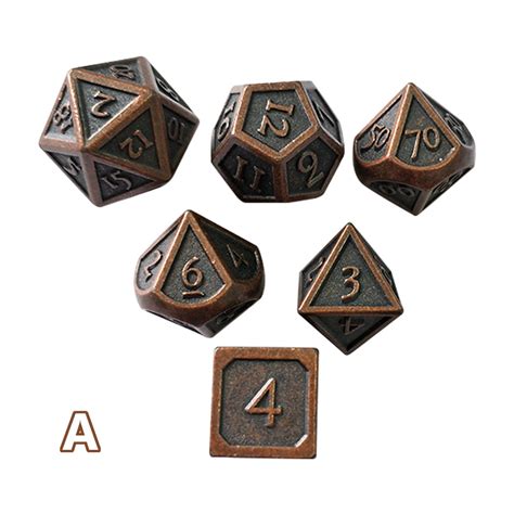 For Dungeons And Dragons 7pcsset Innovative Rpg Dice Dandd Metal Dice Set