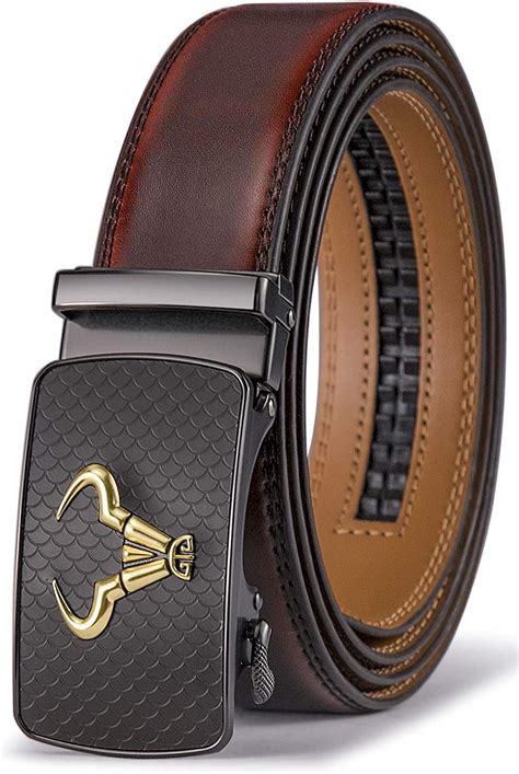 Mens Beltbulliant Leather Ratchet Belt For Men Dress 1 38trim To