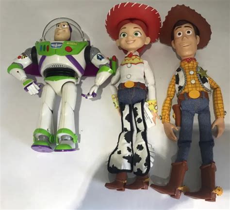 Toy Story Thinkway Toys Sheriff Woody And Jessie Dolls Pullstring Buzz