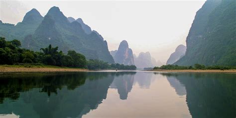 Guilin Mountains Landscape River China