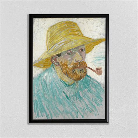 Self Portrait With Pipe And Straw Hat Van Gogh Self Portrait Vincent