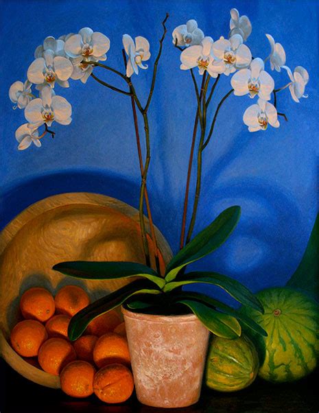 Conor Walton Still Life With Large Orchid