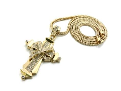 Bone Thugs Andharmony Gold Plated Iced Out Cross Wfree 36 Chain The