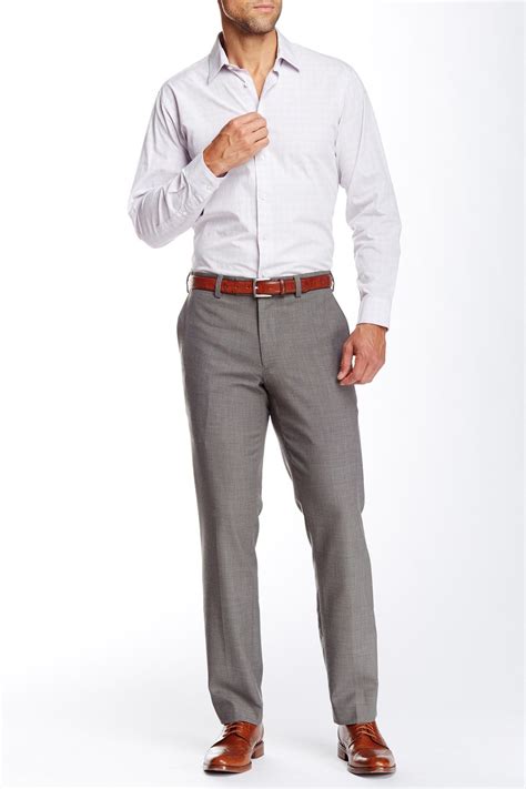 White Oxford Grey Trousers And Brown Dress Shoes A Classic Look For