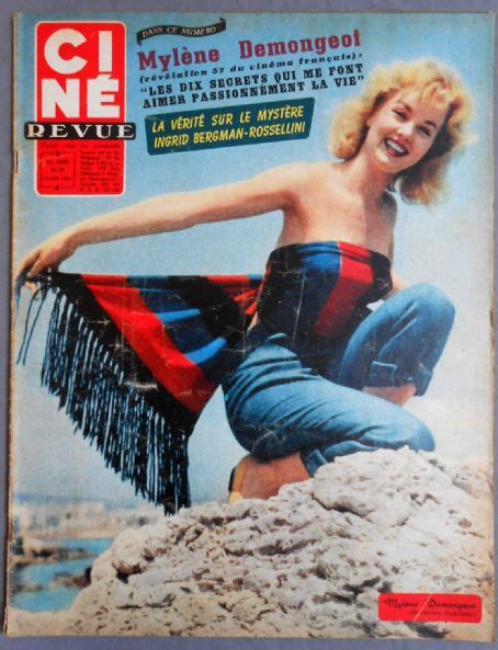mylène demongeot cine revue magazine 14 june 1957 cover photo france