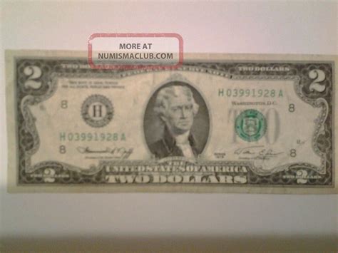 1976 United States Treasury 2 Dollar Bill 82