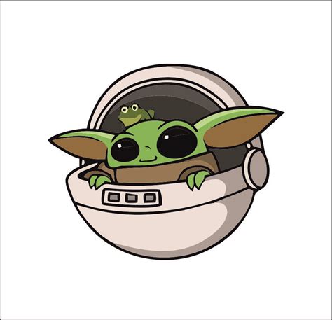 Baby Yoda Logo SVGprinted