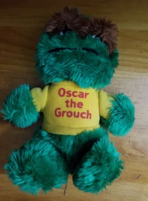 Vintage Sesame Street Oscar The Grouch Plush Stuffed Animal Doll Hasbro