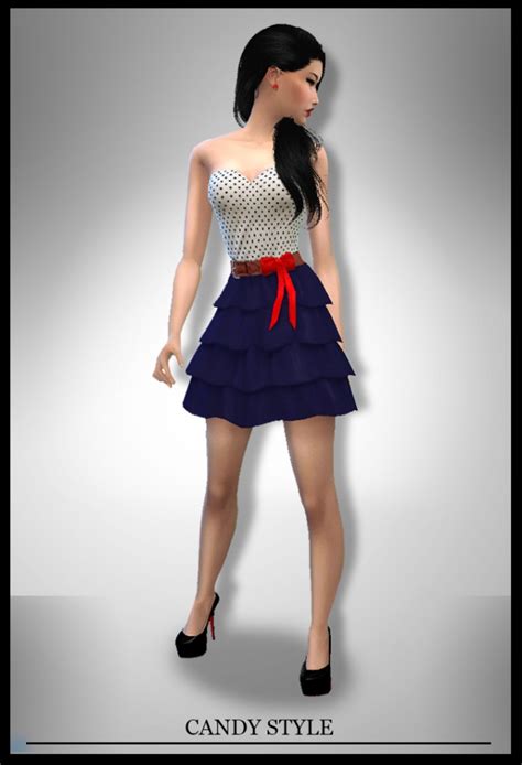 5 Recolor Pin Up Dress By Zenezis At Mod The Sims Sims 4 Updates