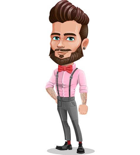 Man With Bow Tie Cartoon Character Animator Puppet Graphicmama