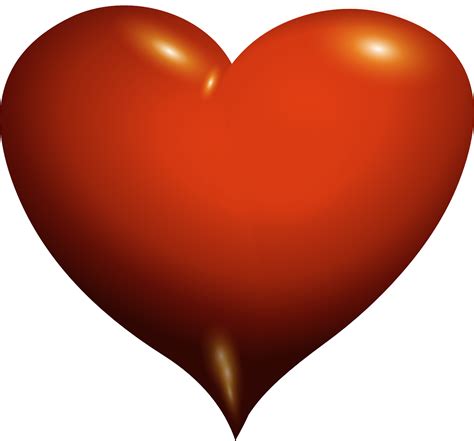 Heart Love Valentine 3d Red Png Picpng