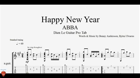 Happy New Year Guitar Tutorial Tab Youtube