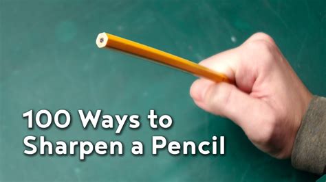 100 Ways To Sharpen A Pencil Youtube