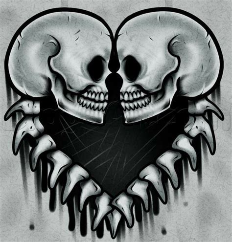 Skulls And Skeletons Loving Couple Skulls Skulls Drawing Easy