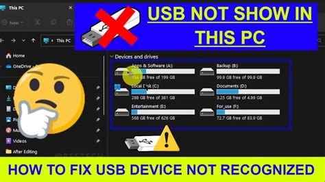 Usb Drive Not Show In This Pc In Windows 11 How To Fix Usb Device Not