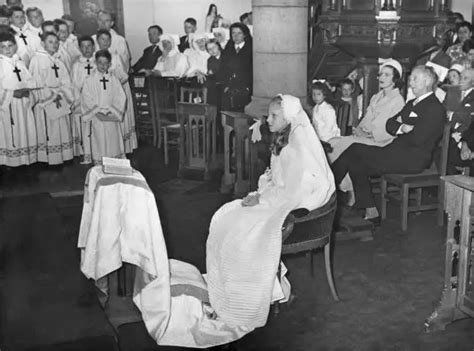 Princess Marie Christine Belgium Receives First Holy Communion 1962