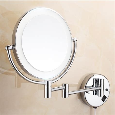 Orren ellis the led hardwired bathroom mirror with an integrated magnifying mirror is the most versatile. Bath Mirrors Chrome Magnifying Bathroom Wall 9 Inch Brass ...