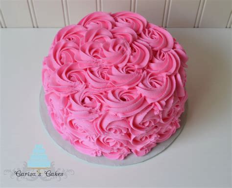 Carisas Cakes Rose Swirl Smash Cake