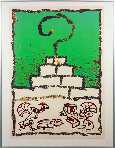 Pierre Alechinsky - Lithograph, Ziggurat I - Framed sold! View the