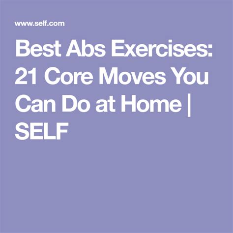 31 Of The Best Core Exercises You Can Do At Home Abs