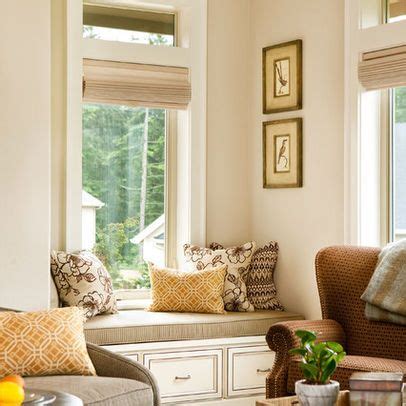 This colour is unfiltered by coloured tint, which makes for an untainted white that can frame off many colours. Benjamin Moore Cedar Key | Window seat design, Living room ...