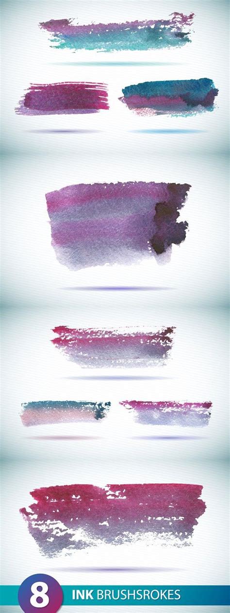 8 Watercolor Brush Strokes Watercolor Brushes Brush Strokes Abstract