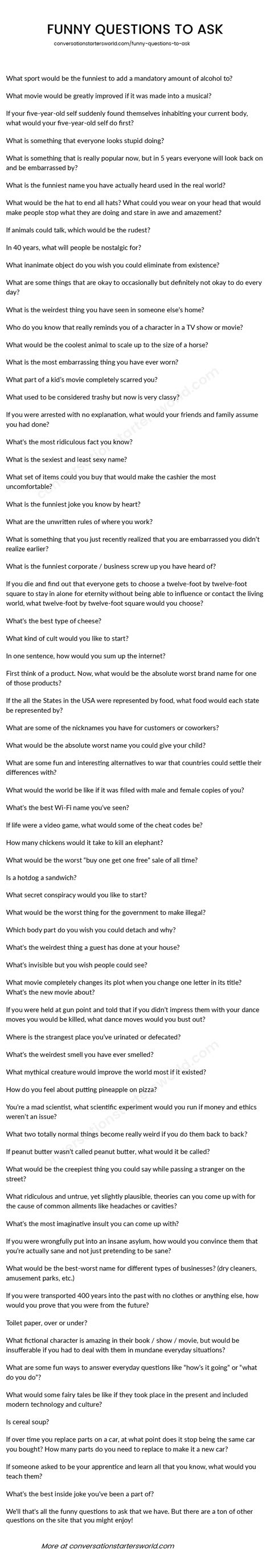 Funny Questions To Ask Get Ready For A Hilarious Conversation