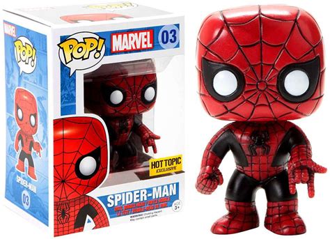 Funko Pop Marvel Spider Man Vinyl Bobble Head Red And Black