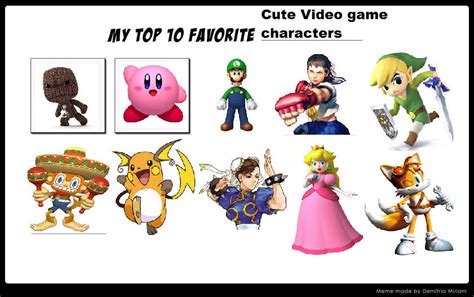 ten favorite cute video game characters by marvelmeleechunli32 on deviantart