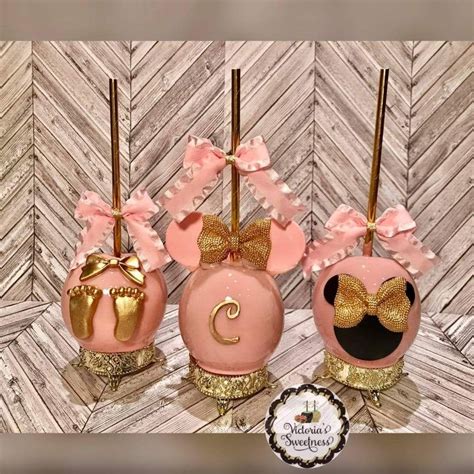Chocolate Covered Apples Caramel Apples Minnie Birthday Minnie Mouse