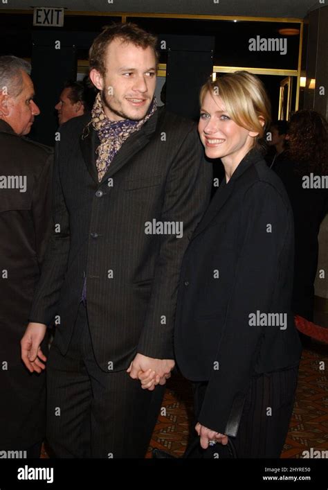 Heath Ledger And Naomi Watts Attend The Hours Premiere At The Manns