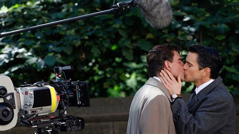 bradley cooper on set of leonard bernstein movie kissing matt bomer gossip addict