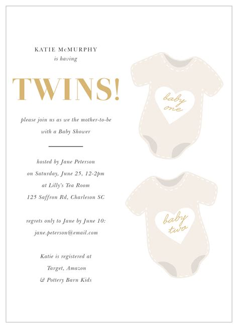 Baby Shower Invitation Wording For Twins