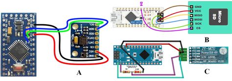Arduino Nano Interfacing Wiring With A Mma7455 B Micro Sd Card