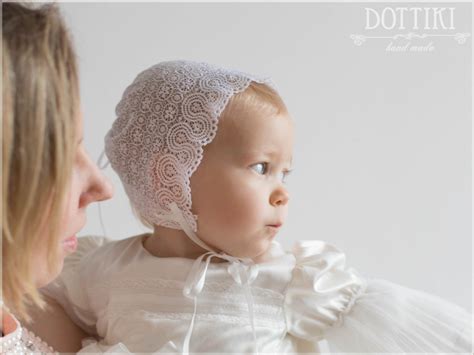 Baby Lace Bonnet Baptism Bonnet Christening Cap Christening