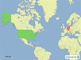 StepMap - Deutschland und die USA im Größenvergleich