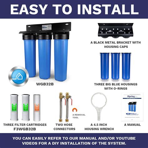 Buy Ispring Wgb32b 3 Stage Whole House Water Filtration System W 20 X