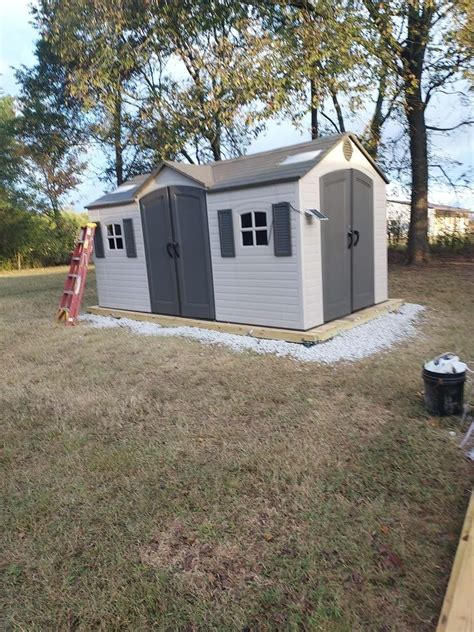 Mo Finance Lifetime Outdoor Storage Dual Entry Shed X Ft Desert Sand Buy