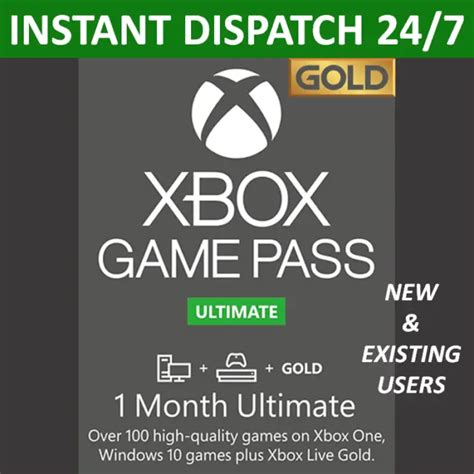 Xbox Live 1 Month Gold And Game Pass Ultimate Membership 940 Picclick
