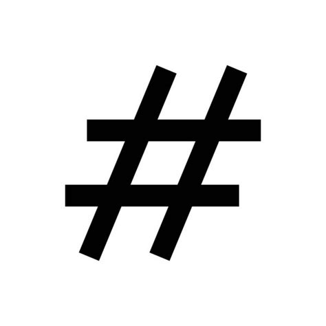 Clipart: hashtag sign | Hashtag Symbol Black Vector ...