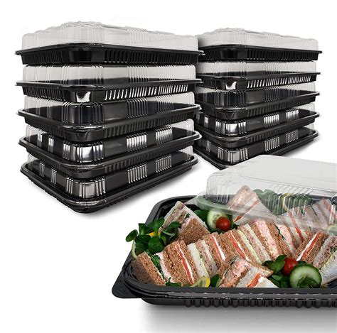 Buy Ebake Reusable Plastic Buffet Catering Sandwich Trays With Clear