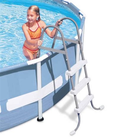 Intex Above Ground Steel Frame Swimming Pool Ladder For 42 In Wall