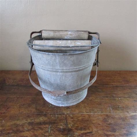 Antique Galvanized Bucket Vintage Galvanized Mop Bucket | Etsy | Galvanized buckets, Antiques ...