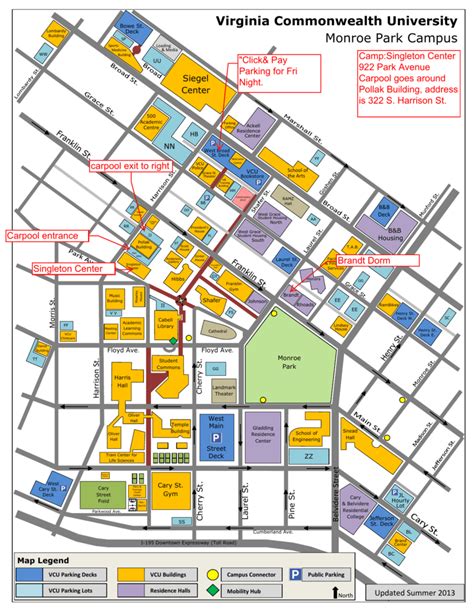 Vcu Monroe Park Campus Map World Map Images And Photos Finder