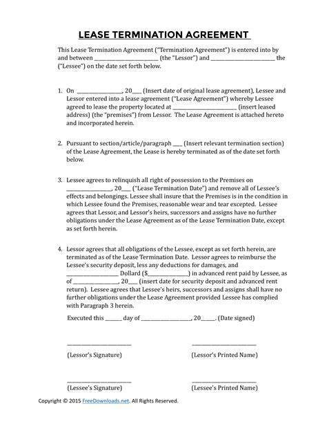 Lease Termination Agreement Template Qualads