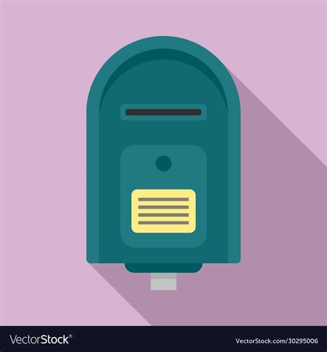 Full Mailbox Icon Flat Style Royalty Free Vector Image
