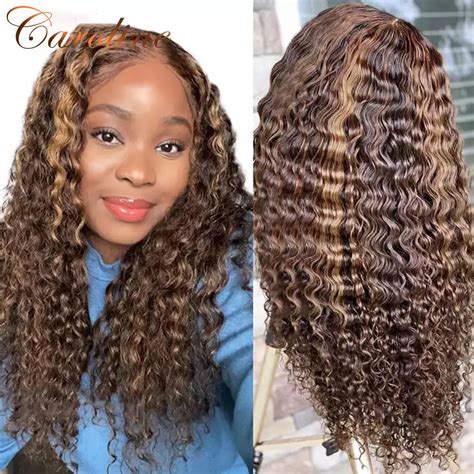Highlight Deep Curly X Hd Lace Front Wig Pre Plucked Density P