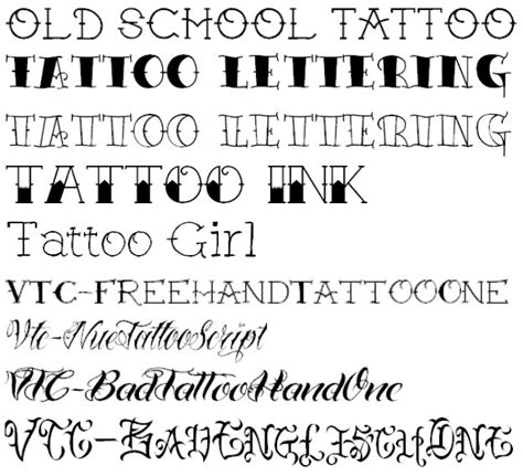 Archive of freely downloadable fonts. The Cpuchipz Tattoo Ideas: popular tattoo fonts